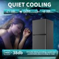thumbnail image 3 of CALLIEVER Compact Mini Fridge with Freezer,5.0 Cu.Ft 2-Door Refrigerator–Ideal for Dorm,Office,Bedroom–7 Temp Settings,Adjustable Shelves,Dark Grey, 3 of 9