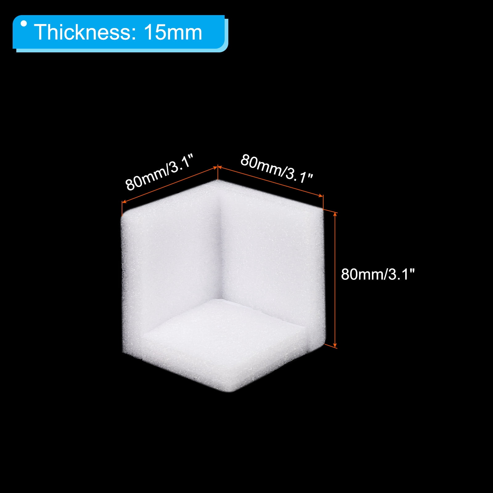 Pack of 50 Foam Corner Protector 3.1x3.1x3.1 Inch Polyethylene Edges Guard