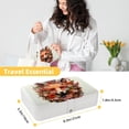 thumbnail image 5 of Fragmented Flowers Elegant PU Leather Display Case with Removable Compartment for Earring Organizer and Necklace Holder - Portable Storage Box, 5 of 6