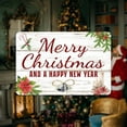 thumbnail image 2 of Merry Christmas and a Happy New Year Sign Farmhouse Christmas Decorations Home 8x12 108120097004, 2 of 6