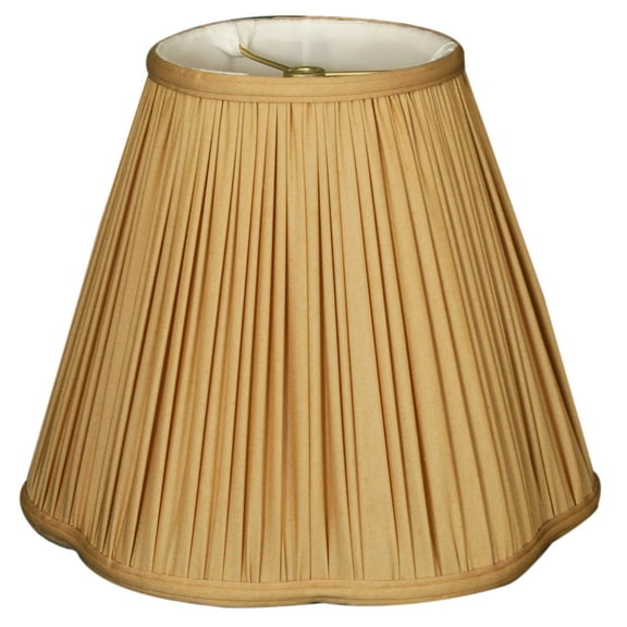 Royal Designs 18" Bottom Scallop Gather Pleat Lamp Shade Antique Gold