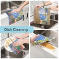 thumbnail image 2 of Yayeee 6 Pack Kitchen Dish Cloths Set for Washing Soft Drying Absorbent Microfiber Towels, Pink Floral Window, 2 of 9