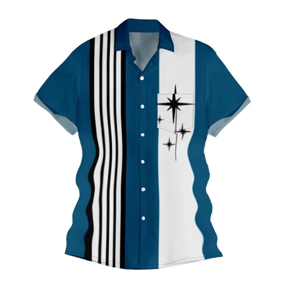 TINZ Men's Casual Printed Shirt For Summer Comfortable Breathable Daily Wear Outdoor Relaxed Fit Stylish With Unique Design Bodysuit Romper Male Rompers Men