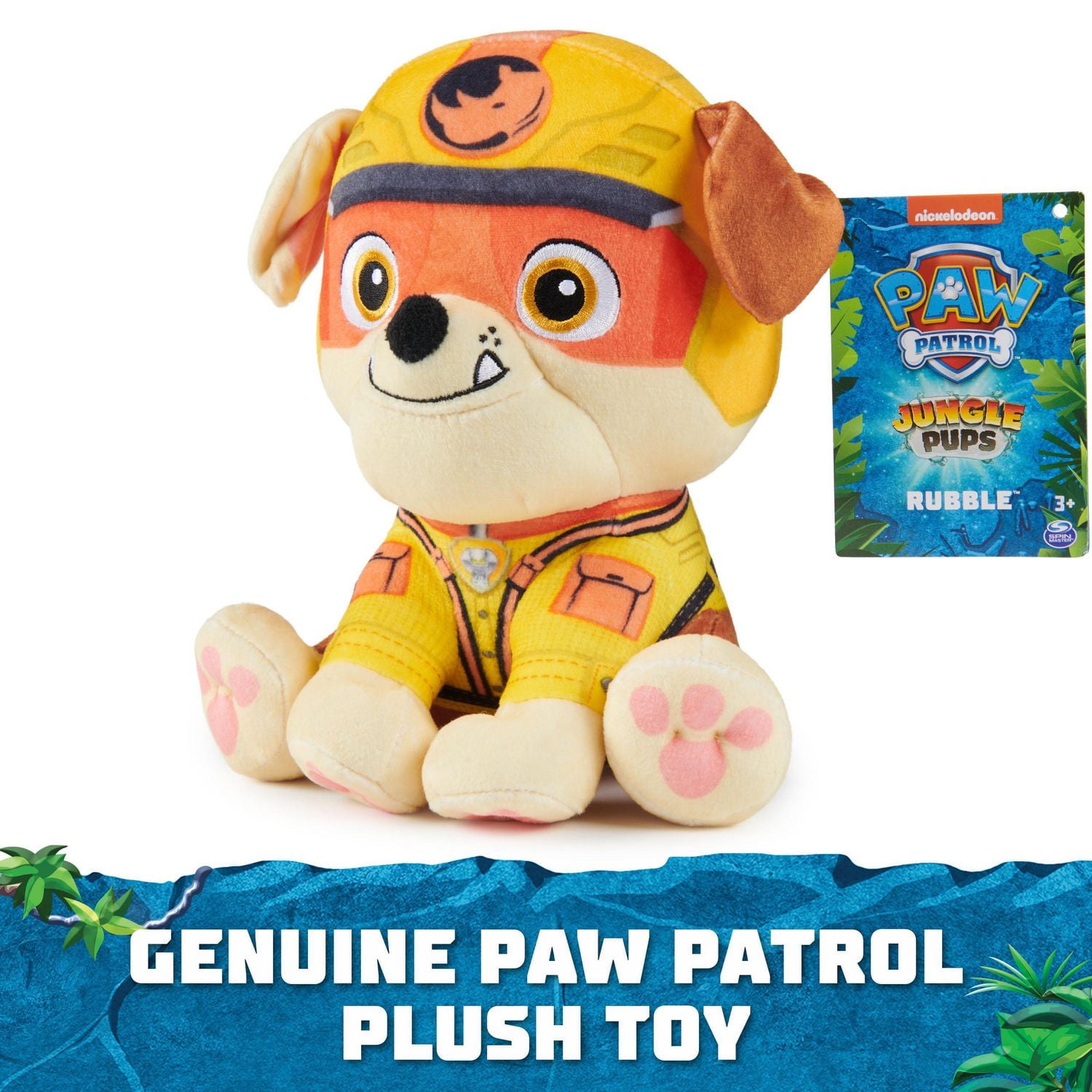 PAW Patrol Jungle Pups, Tracker 8-Inch Plush, Stuffed Animal Kids Toys for Boys & Girls Ages 3 and Up