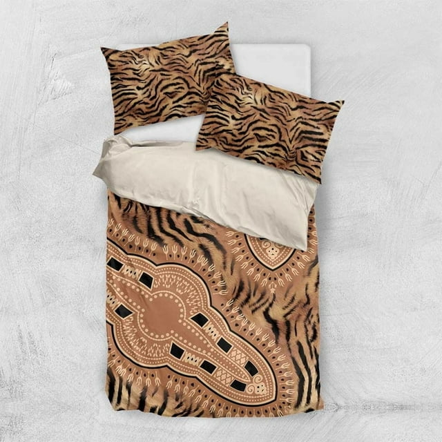 Africa Tiger Mix Dashiki Tribal Pattern Bedding Set LT9