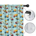 thumbnail image 4 of Blackout Kids Curtains,Cartoon Construction Vehicles Cranes Light Blue Pattern Childrens Insulated Curtains Set Of 2,Bedroom Essentials,Toddler Room Decor 42"x54", 4 of 5