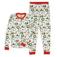 thumbnail image 2 of Peanuts Christmas Santa Snoopy Charlie Brown Characters Matching Family Holiday Tight-Fit 2PC Pajama Set, 2 of 7