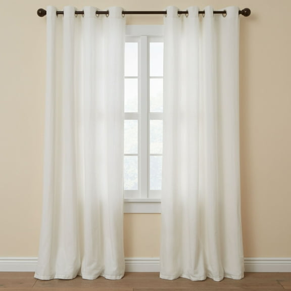 BrylaneHome Poly Cotton Canvas Grommet Panel