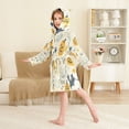 thumbnail image 4 of FORMRS Niños Bathrobe Unisex Hooded Robe Soft Plush Pajamas Sleepwear, Size 7-9T, Halloween Cute Ghosts, 4 of 7
