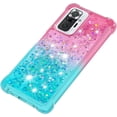 thumbnail image 6 of For Xiaomi Redmi Note 10 Pro/Note 10 Pro Max Case With Creativity Clear Gradient Quicksand Glitter Flowing Liquid Floating Case Bling Diamond Sparkle Cover for Redmi Note 10 Pro JB Powder Blue, 6 of 7