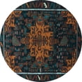 thumbnail image 1 of Ahgly Company Indoor Round Persian Light Blue Traditional Area Rugs, 4' Round, 1 of 4