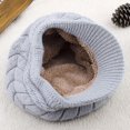 thumbnail image 4 of Women Winter Warm Knit Hat Wool Snow Ski Caps With Visor, 4 of 5