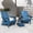 NAVY, variant on Folding Adirondack Chair Outdoor Fire Pit Chairs HDPE All-Weather with Cup Holder Patio Garden Gray