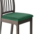 thumbnail image 1 of Velvet Chair Seat Covers Soft Stretch Seat Covers for Dining Room and Kitchen, Washable Removable Chair Seat Protector with Strap for Home -Light Green-8 Pieces, 1 of 1