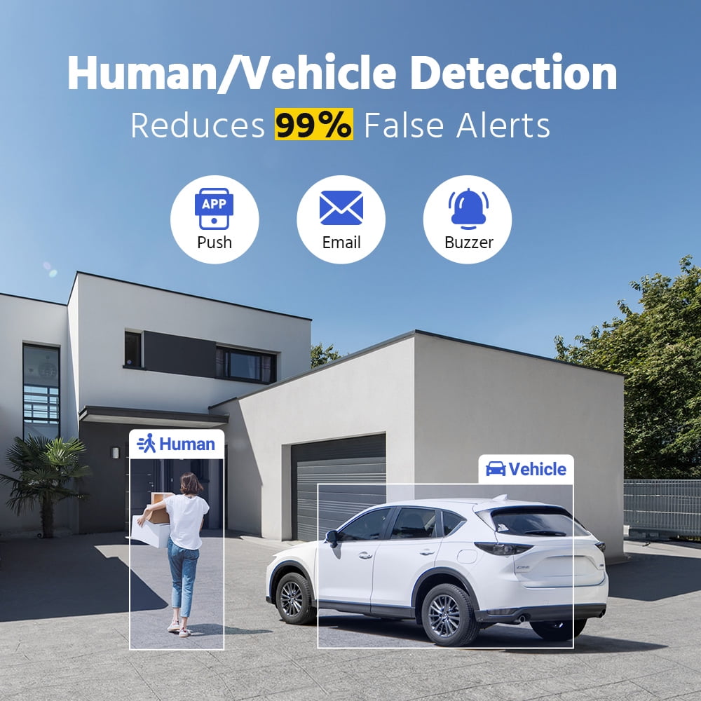 ANNKE 3K Lite Wired Security Camera System Outdoor with AI Human/Vehicle Detection, 8CH H.265+ DVR and 8 x 1920TVL 2MP IP67 Home CCTV Cameras with Smart Dual Light, Color Night Vision
