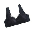 thumbnail image 3 of Sujetador sin aros Nikou con encaje decorativo y botones color negro talla XL, 3 of 12