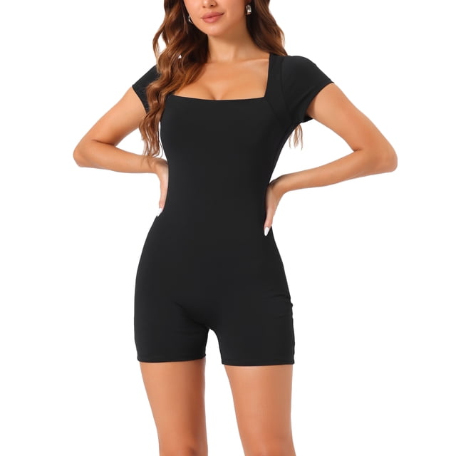 INSPIRAR CHIC Mono de Mujer Sin Mangas Mono con Cintura Ajustable Pantalones Largos Elásticos Mono con Bolsillos M Negro