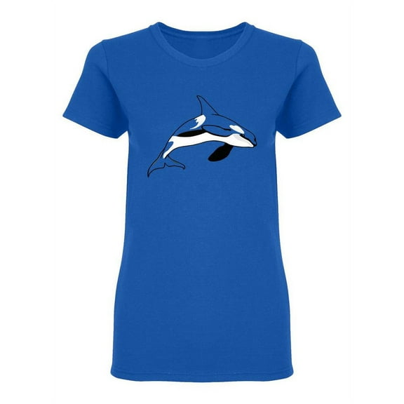 Sea Life Whale Design Shaped T-Shirt Women -Image by Shutterstock, Female Small