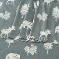 thumbnail image 3 of Great Bay Home Rustic Lodge Microfiber Wrinkle Resistant Sheet Set  (Queen, Lodge - Forest Animal - Dark Grey), 3 of 5