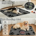 thumbnail image 4 of Pet Feeding Mat-Absorbent Dog Mat for Food and Water Bowl-No Stains Quick Dry Dispenser Mat-Dog Accessories Pet Supplies-Water Bowl for Messy Drinkers(45x60cm,Black), 4 of 4
