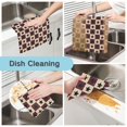 thumbnail image 2 of Yayeee 6 Pack Kitchen Dish Cloths Set for Washing Soft Drying Absorbent Microfiber Towels, Checkered Stars Pattern, 2 of 9