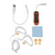 thumbnail image 1 of IPX8 Waterproof MP3 Player, Rechargeable, USB 2.0, with Waterproof Headphones, for Swimming, Diving, Running, Orange, 8GB, 1 of 4