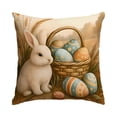 thumbnail image 2 of Pillow Covers 18x18, Easter Decorations Throw Pillow Covers with Bunny Pattern, Spring Decor for Home Bedroom Couch Cushion Cover, 2 of 7