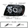 thumbnail image 3 of Spec-D Tuning Black Smoke LED Dual Halo Projector Headlights Compatible with 1999-2004 Jeep Grand Cherokee, Left + Right Pair Headlamps Assembly, 3 of 5