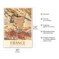 thumbnail image 2 of Lascaux Pre-historic Cave Paintings - Montignac France - Vintage Travel Poster c.1960s - Master Art Print 10in x 14in, 2 of 4