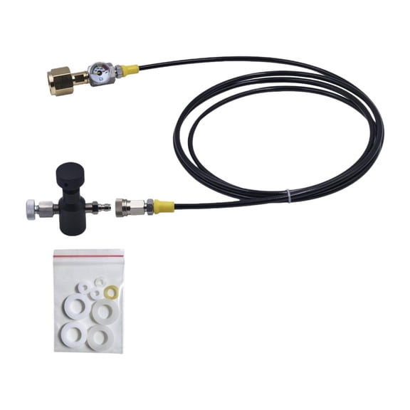 Kit adaptador de recarga para carbonatador compatible con botellas pequeñas TR21-4 y manguera de 40 pulgadas. Estilo A