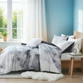 thumbnail image 6 of Intelligent Design 3 Piece Twin/Twin XL Size Watercolor Tie Dye Printed Bedding Set, Charcoal Comforter Set with Throw Pillow, 6 of 8
