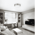 thumbnail image 5 of DYMOND 14" LED Ceiling Light Flush Mount Dimmable Brushed Nickel Double Ring Bedroom, 5 of 7