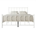 thumbnail image 3 of Castle Place Metal Platform Bed, Twin Size, White, Classic, 3 of 7