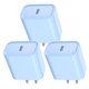 thumbnail image 1 of Charger Block TrimDish, paquete de 3 unidades, cargador rápido USB C para iPhone 16/15, 1 of 7