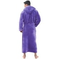thumbnail image 5 of Men's Winter Plush Lengthened Shawl Bathrobe Home Clothes Hooded Long Sleeved Robe Coat Loungewear, 5 of 7