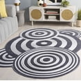 thumbnail image 2 of SAFAVIEH Contour Sylvia Geometric Area Rug, Ivory/Grey, 5'3" x 7'6", 2 of 11