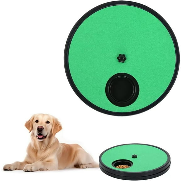 Dog Scratch Pad for Nails, 3 in 1 Rotatable Round Dog Scratch Pad, Dog Food Storage Box with 6 Snack Compartments Easy and Fun Pet Nail Grinding Board, Dog Scratcher for Small and Large Dog