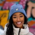 thumbnail image 4 of Dalix Ghost Life Embroidered Beanie Hat Knit Cap Cold Weather Womens in Periwinkle, 4 of 5