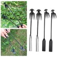 thumbnail image 2 of 2pcs 4 Teeth Uprooting Weeding Tool with Ergonomic Handle Weed Puller Portable Garden Weeder Tool for Vegetable Planting Weeding Silver, 2 of 6