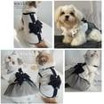 thumbnail image 6 of Small Dog Dress,Cute Dog Wedding Dresses with Bow, Black Tutu Lace Pet Princess Dress, Dog Dance Skirt Costume Camp Party Dress XL Skirt, 6 of 7