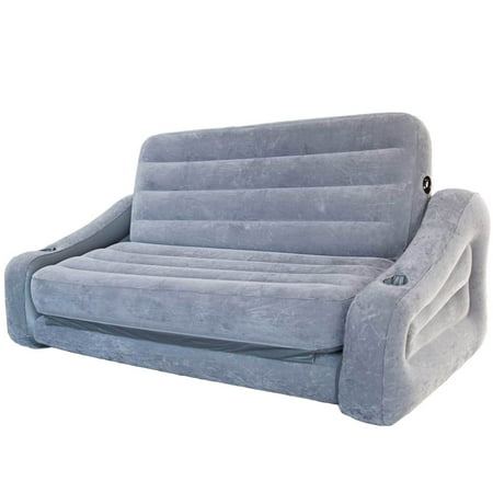 Intex 68566vm Inflatable 2 In 1 Pull Out Sofa Couch And Air Mattress Futon Gray Canada Inflatable 2 In 1 Pull Out Sofa Couch, Inflatable Mattress Sofa Bed