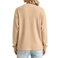 thumbnail image 6 of Ghalytn Women's Waffle Knit V-Neck Cardigan, Button Front Long Sleeve with Pockets, 6 of 8