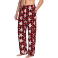 thumbnail image 6 of Kdxio Snowflake red plaid Print Men's Sleep Pajama Pant Lounge Pants with Pockets-Medium, 6 of 6