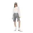 thumbnail image 4 of TIANZEN Women Elastic Waist Shorts Casual Solid Color Shorts Lightweight Shorts With Pockets Womens plus Size Pants Casual Work, 4 of 8
