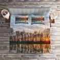 thumbnail image 2 of Ambesonne Colorful Quilted Coverlet 3 Pcs, Boho Sunset, King Size, Multicolor, 2 of 2