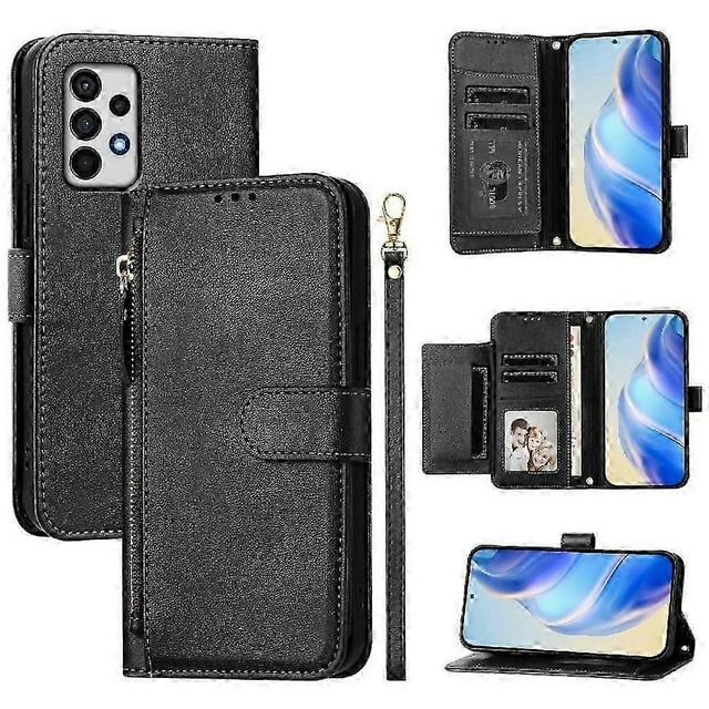 Flip Case For Samsung Galaxy A52s 5g Card Holder Pu Leather Magnetic Zipper