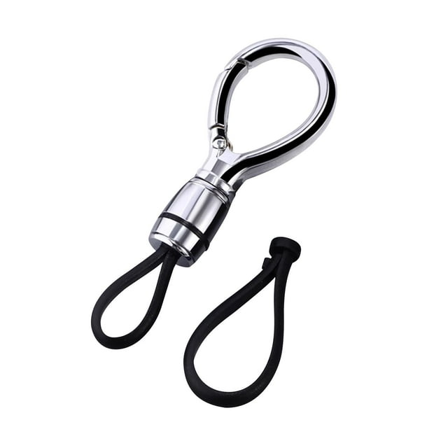 Llavero para coche, llavero de negocios para llaves, mochila, marido, novio, camping. Plata ovalada