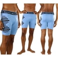 thumbnail image 3 of ToBeInStyle Men's Pack of 6 Seamless Boxer Briefs in Solid and Stripe Designs, 3 of 7