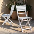 thumbnail image 2 of Tcbosik 2 Pack Wood Folding Chairs, Outdoor Dining Chair, Portable Bistro Chair for Patio, Porch, Garden, Yard, White, 2 of 8