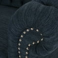 thumbnail image 5 of Noble House Augus Fabric Tufted 3 Seater Sofa, Navy Blue, Dark Brown, 5 of 8